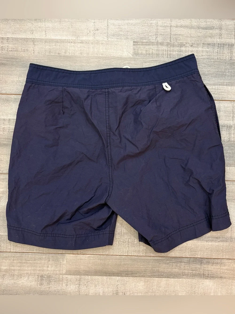 Tommy Hilfiger Mens Swim Trunks Size Small Board Shorts Spell Out Lined Blue